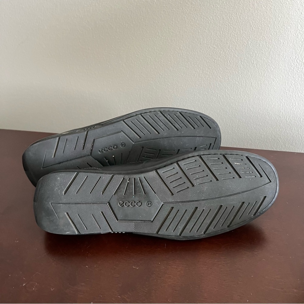 Ecco Mens Black Leather Drivers Extra Width Size 45‎ US Size 11 Wide - Picture 2 of 9